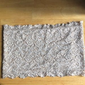 Nude lace strapless bralette